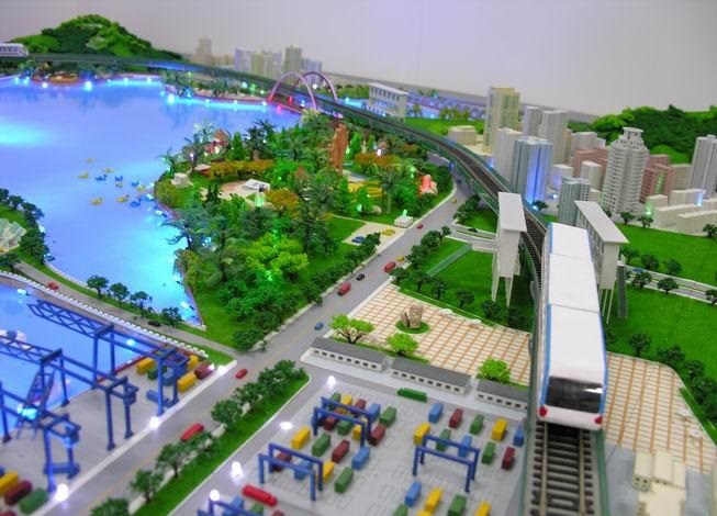 永新县港口沙盘